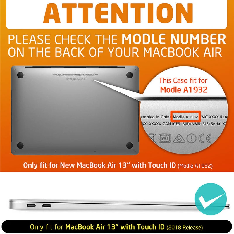 Чехол SUPCASE для MacBook Air 13 2018 тонкий прорезиненный бампер из ТПУ дюймов A1932 с