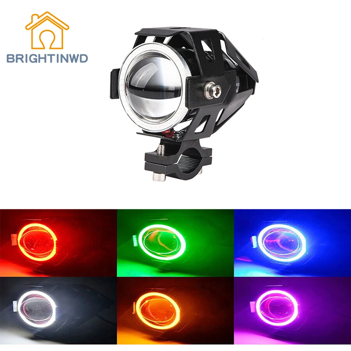 

BRIGHTINWD Motorcycle tricycle Electric vehicle SUVs Refit LED Spotlight U7 Laser Cannon 30W