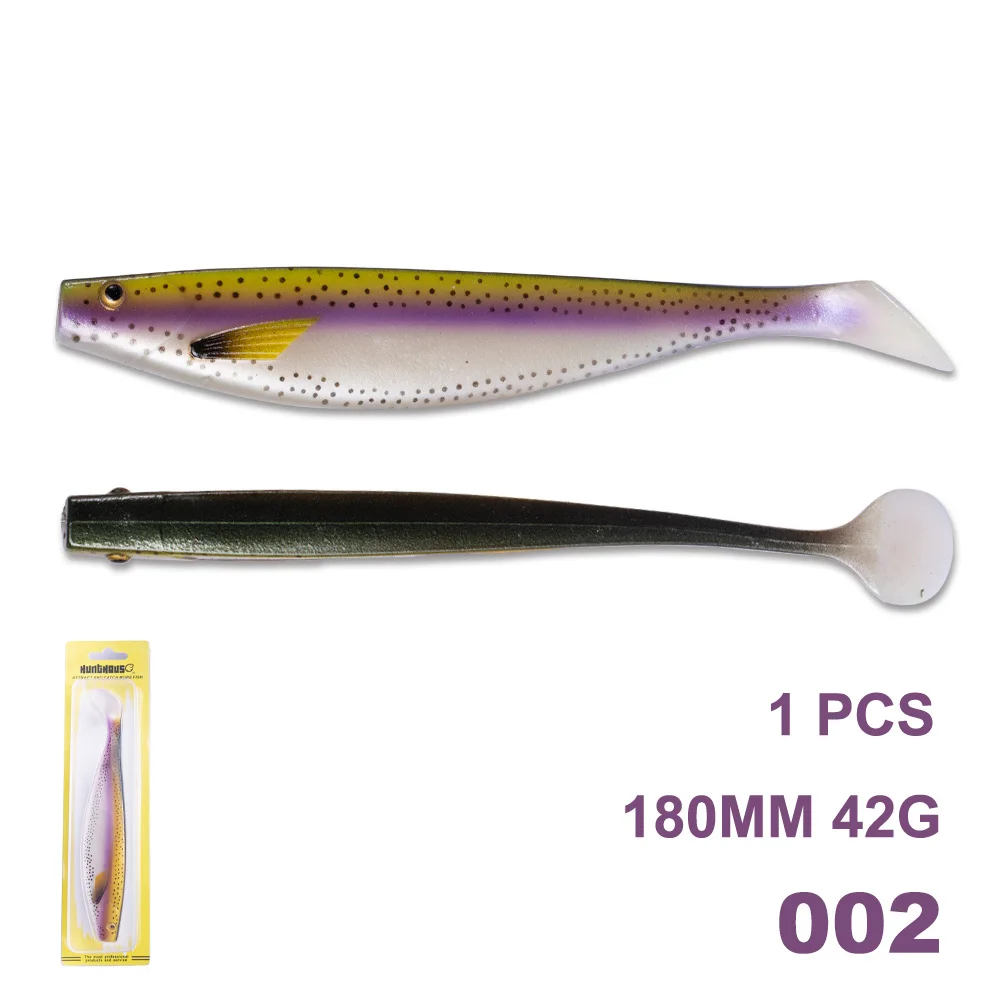 Hunthouse berserk shad 180 мм 42 г большая Мягкая приманка 3 цвета/сумка Мягкая приманка профессиональная рыболовная приманка материал leurre soule Cebo de pesca - Цвет: 002