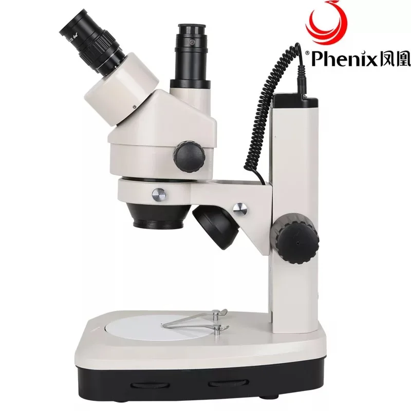 Phenix Zoom 7X-90X Тринокулярный стереомикроскоп двойной светодиодный свет 2.0X Auxillary объектив для ремонт телефона pcb