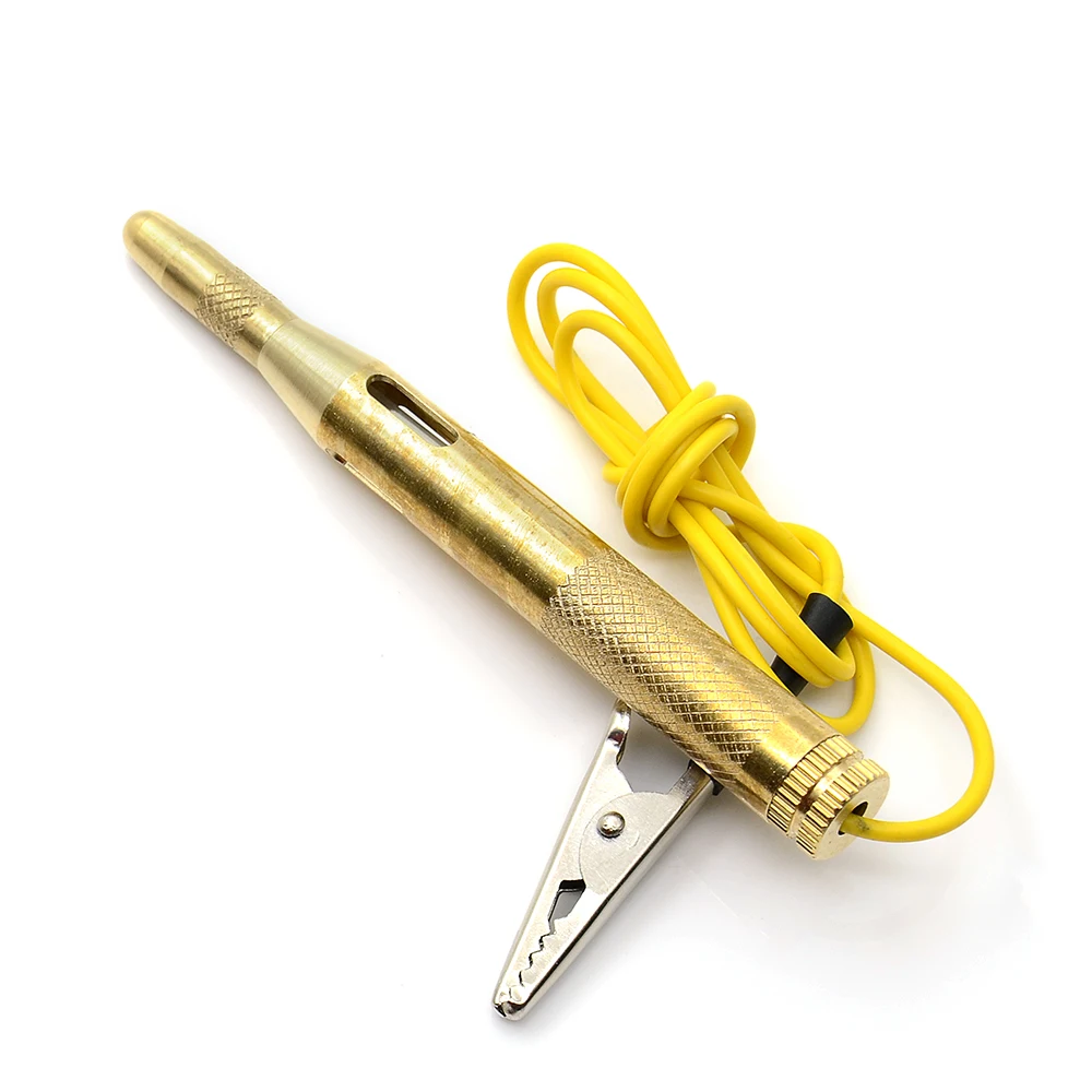 

Test Pen New DC 6V 12V 24V Probe Light System Test Probe Lamp Auto Car Light Circuit Tester Lamp Voltage Detector Copper