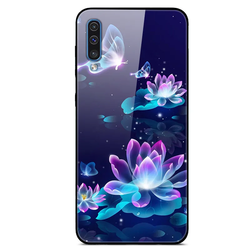 Закаленное Стекло чехол для samsung Galaxy A50 A70 A30 A10 A20 S10 плюс J4 J6 A7 A8 A9 S10E Чехол Мягкий бампер задний Чехол - Цвет: 01