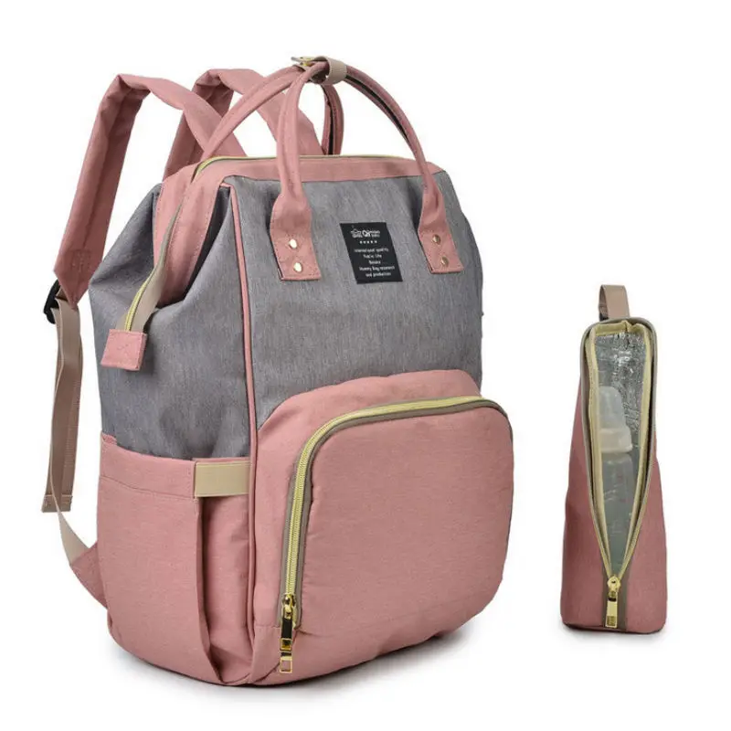 Qimiaobaby الأمومة حفاضات حقيبة كبيرة قدرة التمريض حقيبة حقيبة السفر مصمم عربة الطفل حقيبة رعاية الطفل الحفاض على ظهره