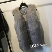 Новое зимнее пальто для женщин, 4 цвета, модное женское пальто, жилет из лисьего меха, высококачественное пальто из искусственного меха, женская верхняя одежда для отдыха, жилет