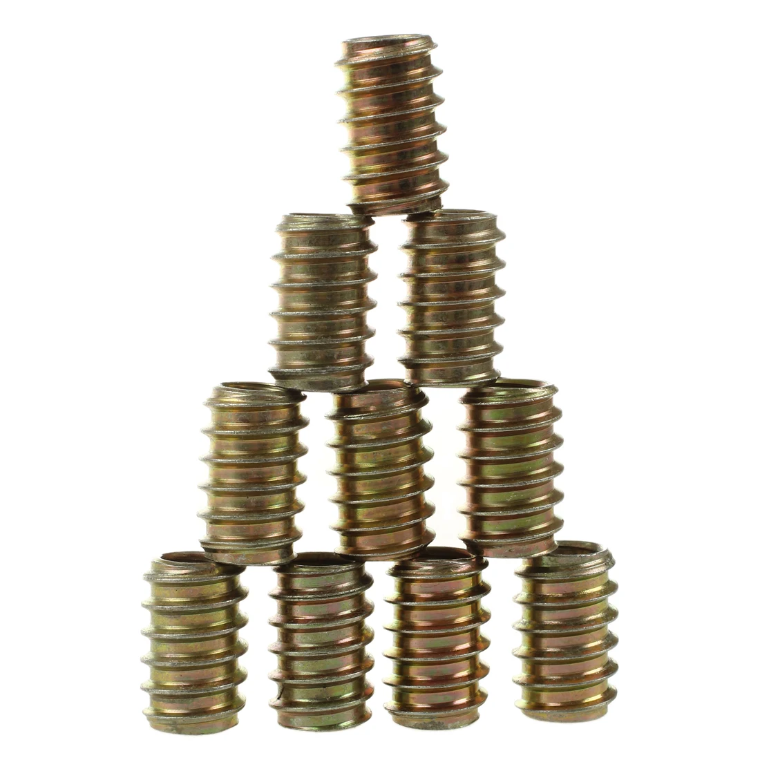10pcs M8 E-Nut Wood Insert Nut Dowel Screw Fixing Furniture Legs and Bun Feet 8x20mm
