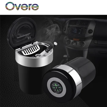 

Overe 1PC Black Car LED ashtray Auto compass LED Lamp For Hyundai Solaris I30 creta IX25 Suzuki Swift SX4 Lada Vesta Granta