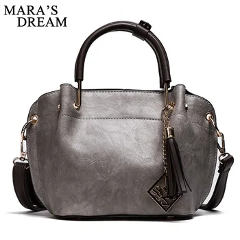

Mara's Dream 2018 Women Bag Pu Leather Tote Brand Name Bag Ladies Handbag Lady Evening Bags Solid Female Messenger Bags Travel