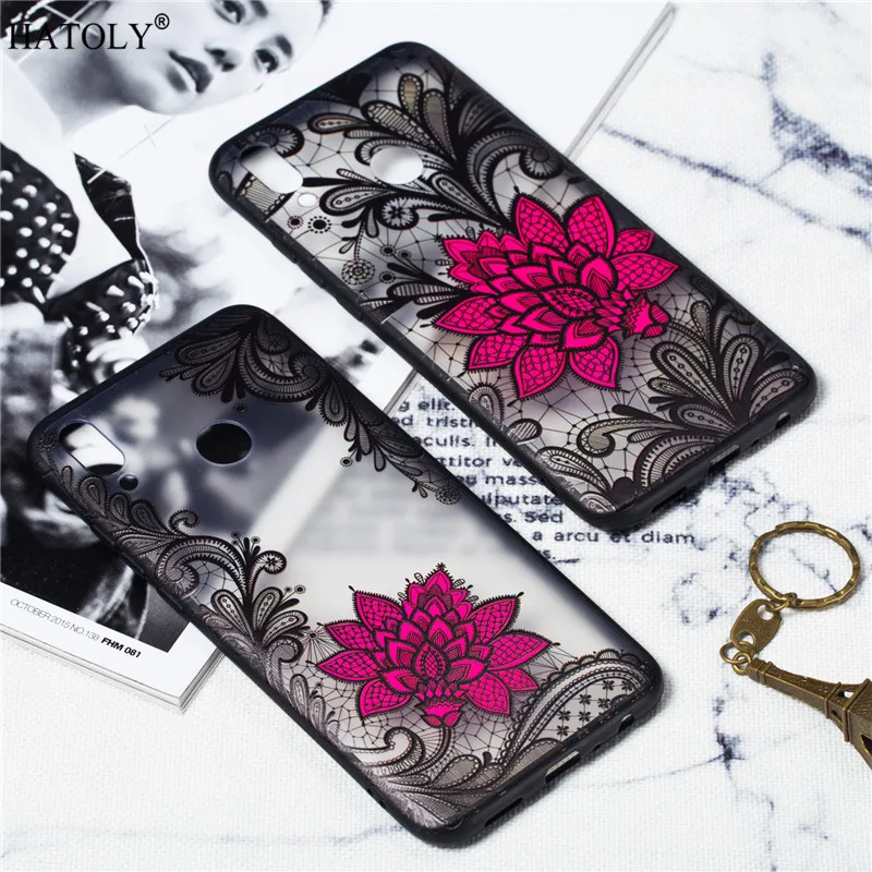 

Huawei Y9 2019 Case Cover Silicone Phone Case For Huawei Y9 2019 Cover Lace Rose Flower Case Huawei Y9 2019 Funda Phone Capa