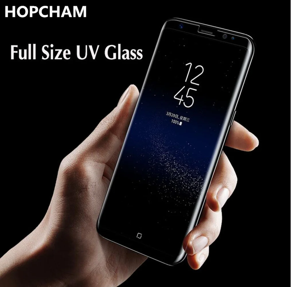 Высокотехнологичная защита для экрана с УФ клеем Samsung Galaxy S8 S9 + Plus Note 8 9 S10