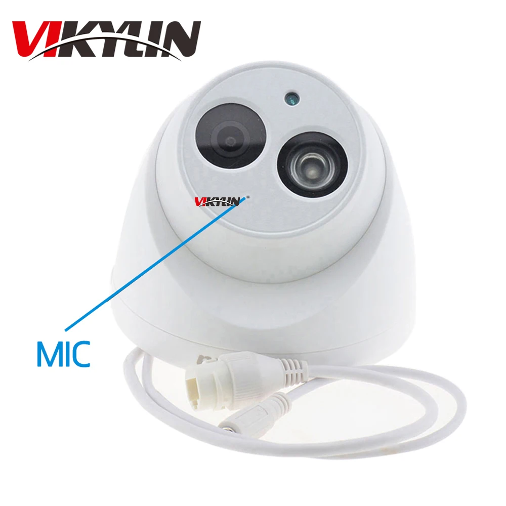 Vikylin IPC HDW4433C A 4MP IP Камера PoE H.265 со встроенным микрофоном Мини купольная камера