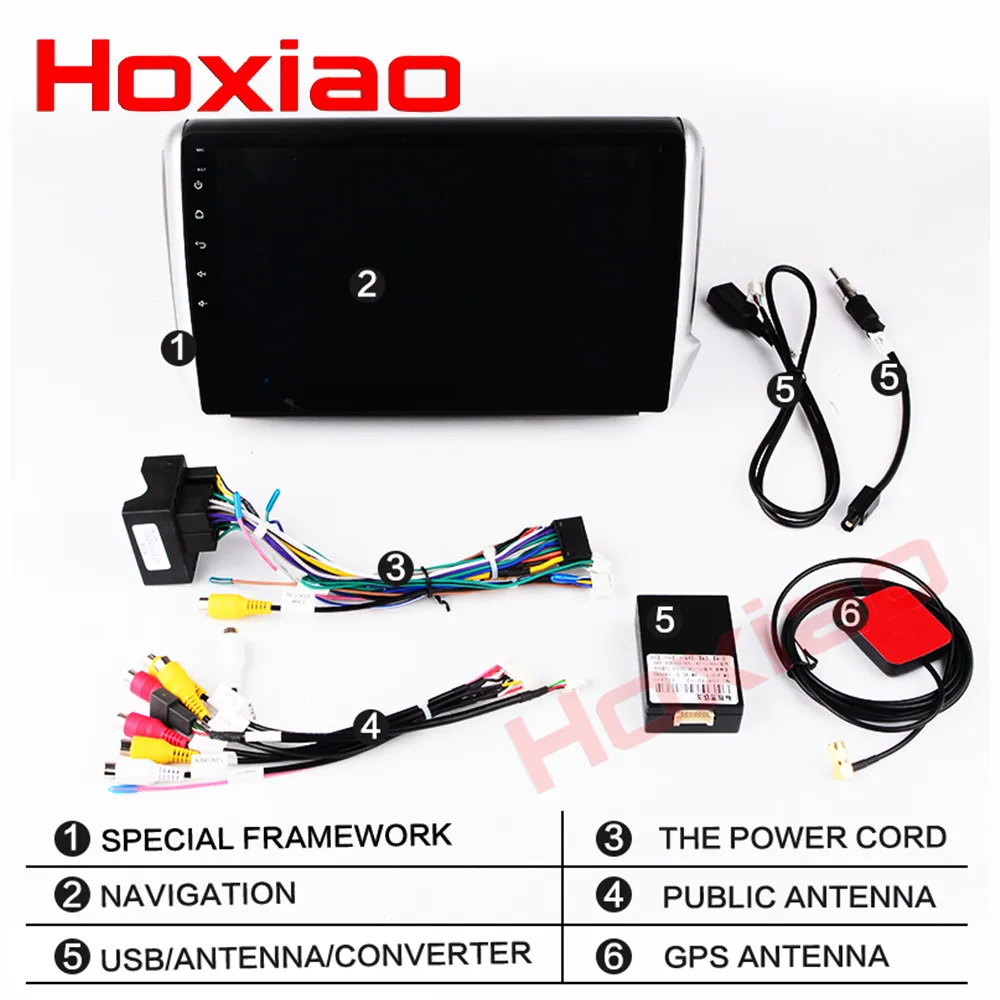 Clearance For Peugeot 2008 208 android Car 2 din radio GPS Navi 4 Core 9" WIFI  Car Android Multimedia 2din car dvd player 5