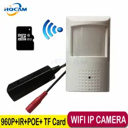 Hqcam POE 960 P Wi-Fi ночного видения Камера мини IP Камера безопасности Камера Крытый видеонаблюдения Мини IP TF Камера Wi-Fi POE аудио p2p ONVIF