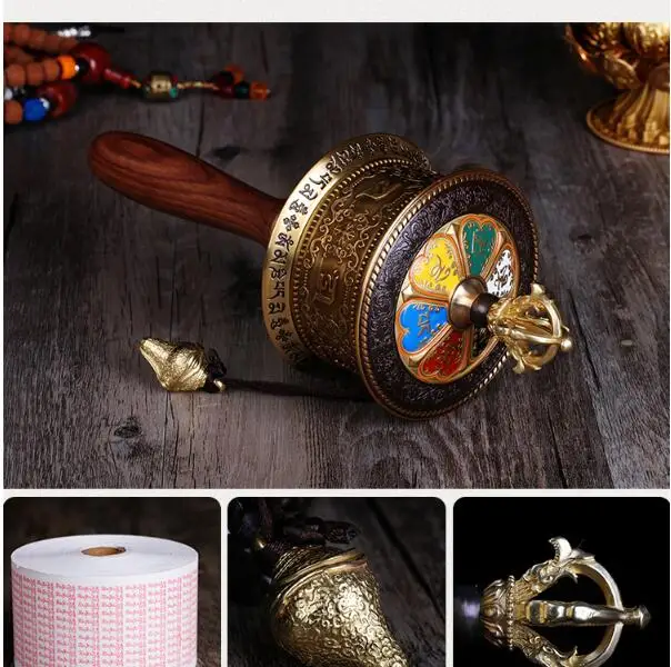 

Wholesale Buddhist article # Greco-Buddhist Tibet Nepal India Temple Buddhism recite chant scriptures prayer Rotating wheel