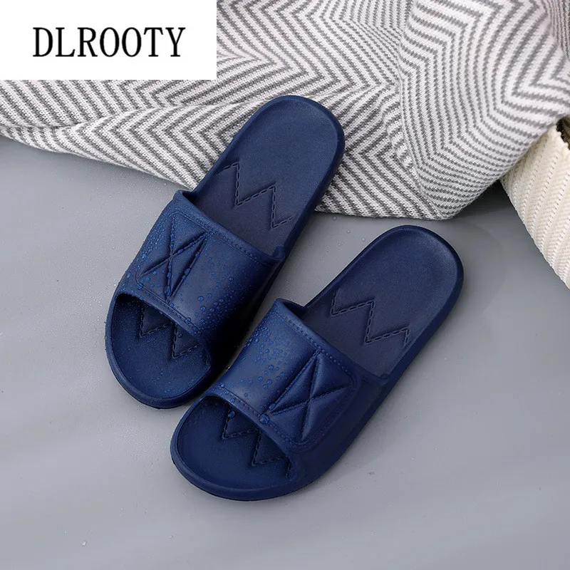 

Men Slippers Sandals Flip Flops Bathroom 2019 Summer Fashion Flats Breathable Non-slip Shoes Man Home Slides Casual Male