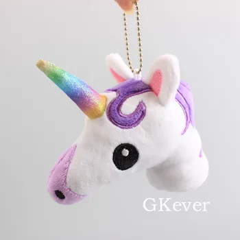 

10 Pcs/Lot Cute Unicorn Kawaii Plush Pendant Keychain Purple Unicorn Mini Soft Stuffed Animals 4" 10 CM Gift