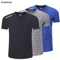 BARBOK для мужчин спортивная рубашка быстросохнущая сжатия кофта для бега, спортзала тренировки Бодибилдинг плотная футбол баскетбол трикотаж