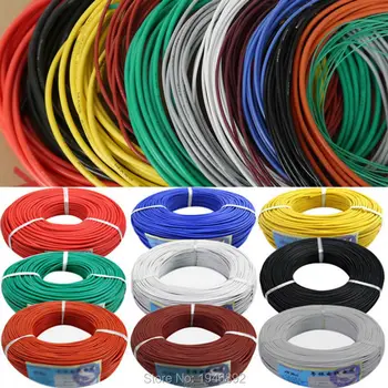 

5 Meters/lot 30AWG Flexible Silicone Wire RC Cable 30AWG 11/0.08TS OD 1.2mm Tinned Copper Wire With 10 Colors to Select