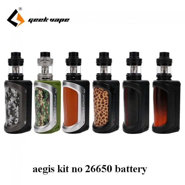 

Big sale! original GeekVape AEGIS Kit 100W with aegis W/O battery and geekvape Shield RTA waterproof no 26650 best e cig kit