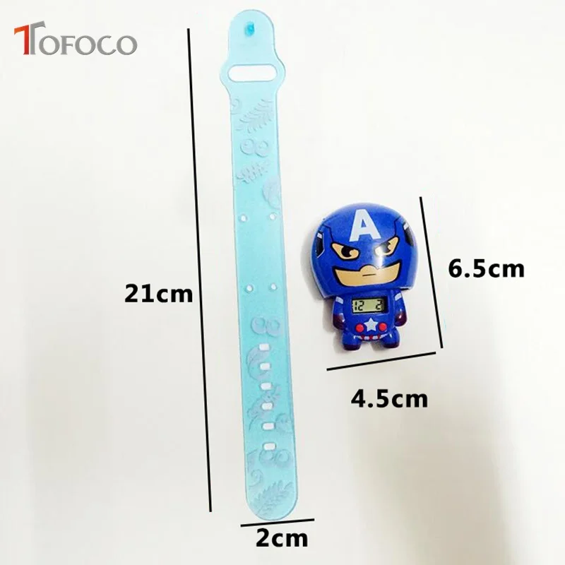 TOFOCO новые деформированные электронные наручные часы игрушки Капитан Америка