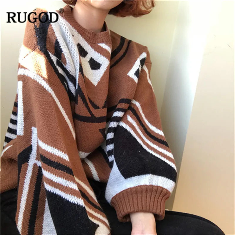

RUGOD 2018 Autumn Winter Women Sweaters O-Neck Casual Women Pullovers Knitted Thick Warm Women Clothes pull femme hiver