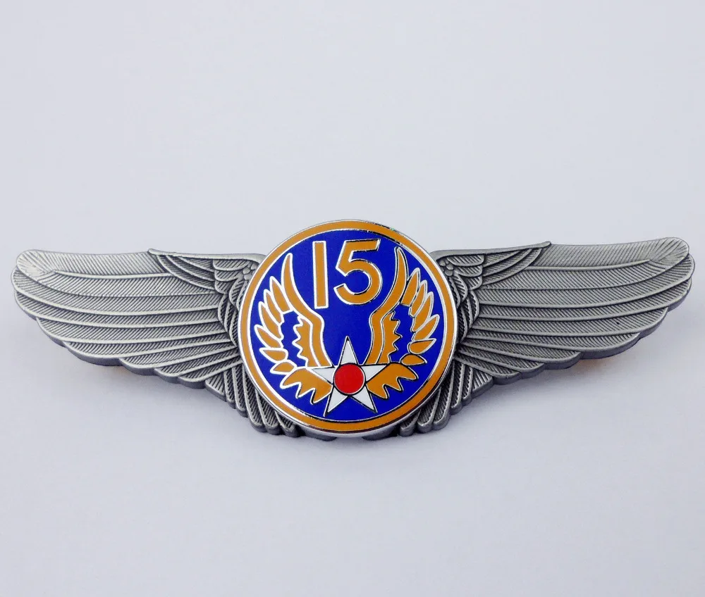 

WW2 US Air Force Pin US 15th Air Force Wings Badge Pin Insignia USAAF PIN - World military Store