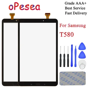 

oPesea 10.1'' For Samsung Galaxy Tab A 10.1 T580 T585 SM-T580 SM-T585 Touch Screen Digitizer Front Panel Sensor Glass