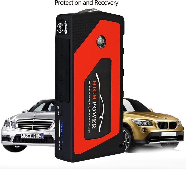 Многофункциональный Jump Starter 69800 мА/ч, 12V 4USB 600A Портативный автомобиля Батарея усилитель Зарядное устройство усилитель Мощность power Bank пусковое устройство