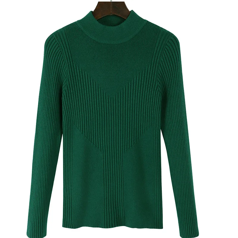 Women's Turtleneck Pullovers Solid basic Sweaters long sleeve Slim-fit tight Soft Sweater Green Jumper Elastic Knit Tops Women's Turtleneck Pullovers Solid basic Sweaters long sleeve Slim-fit tight Soft Sweater Green Jumper Elastic Knit Tops