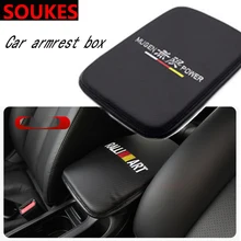 Мощность для мотоспорта, автомобилей эмблема Нескользящая подлокотник коробка коврики коврик для Honda Mugen мощность Civic, Accord, сrv HRV Jazz значок