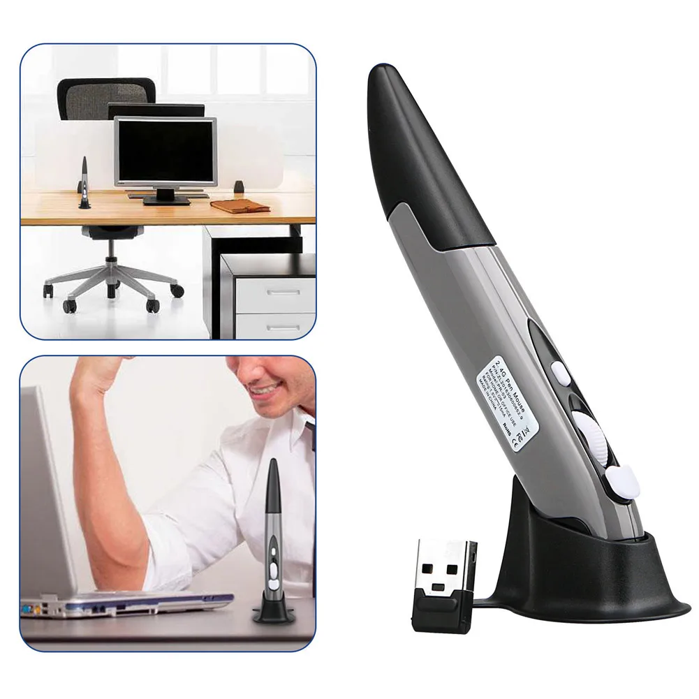 

2.4G Wireless Pointing Mouse Optical USB Pocket Drawing Write Pen Mini PC Mice UY8
