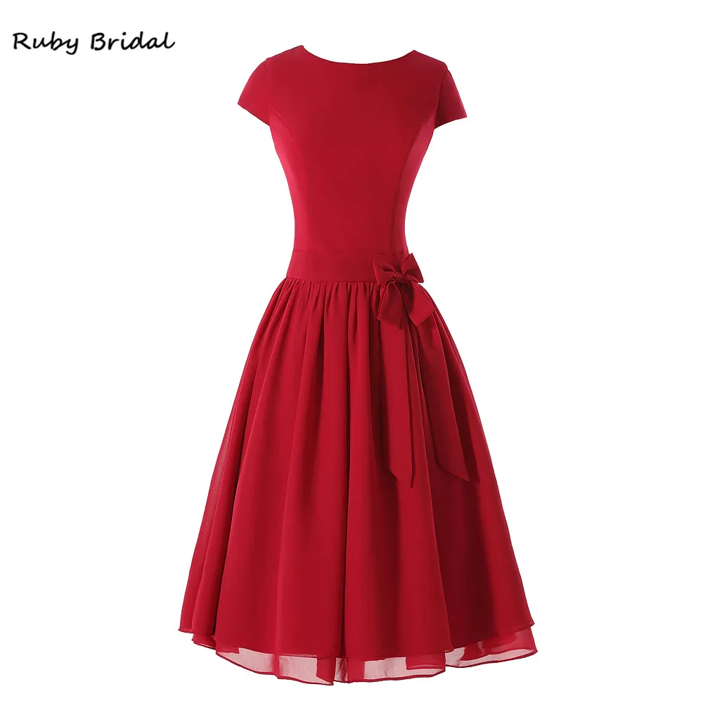ruby red cocktail dress