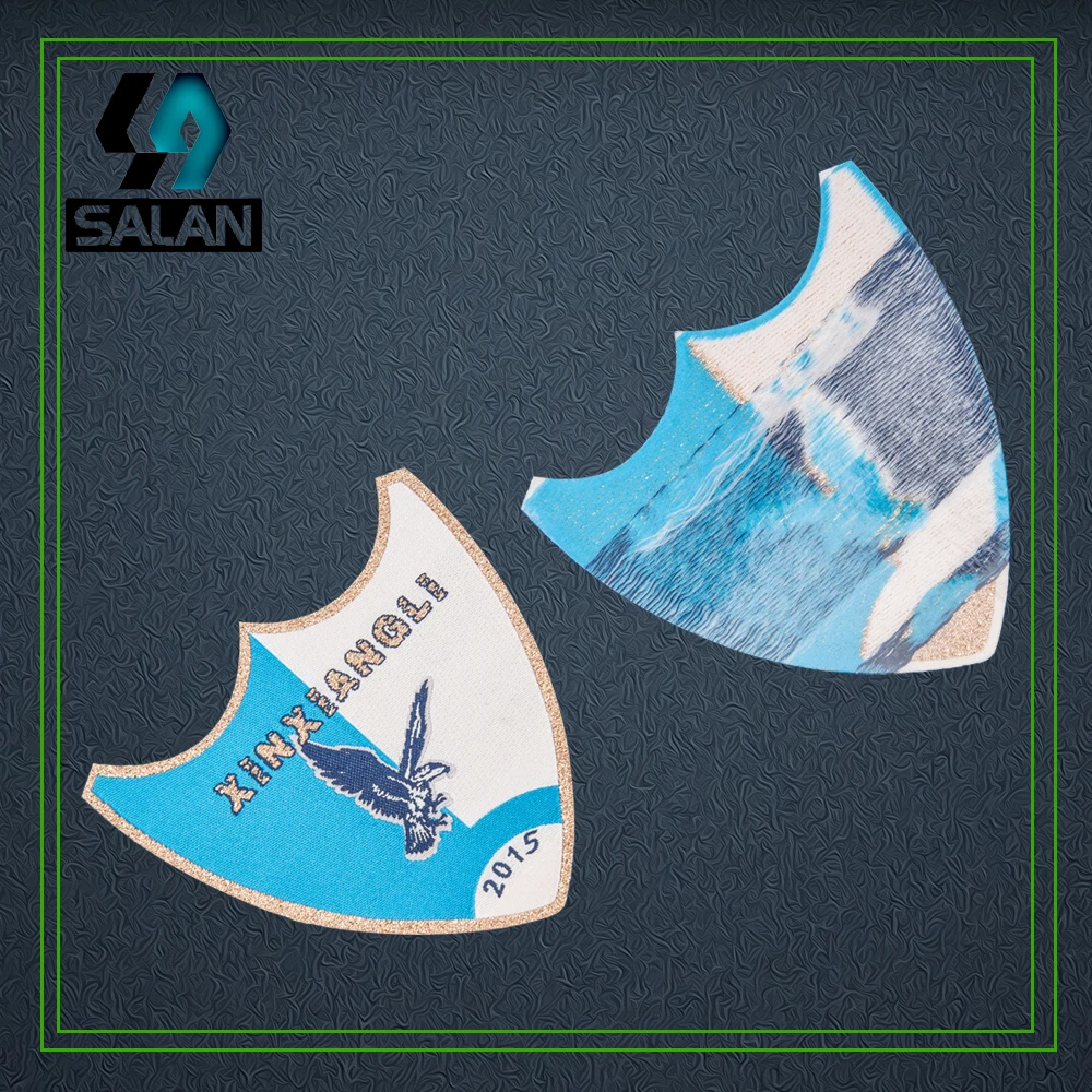 Custom Adhesive clothing labels with laser cut edge customized damask