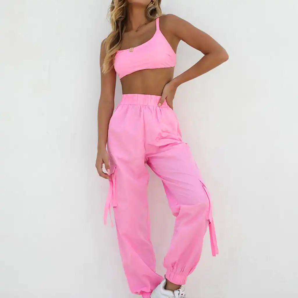 JAYCOSIN 7 New Summer Women Suit Sexy Fashion Pink Outfits Set Sports Crop Top Beam Full Pants jogging Tracksuit 7 JAYCOSIN 7 New Summer Women Suit Sexy Fashion Pink Outfits Set Sports Crop Top Beam Full Pants jogging Tracksuit 7