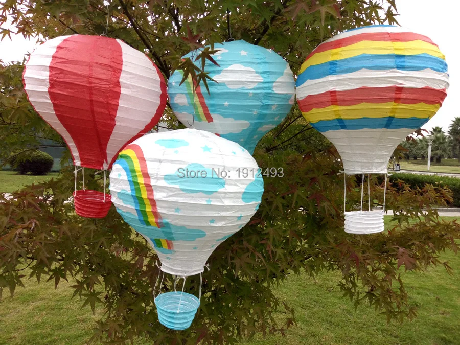Multicolor Hot Air Balloon Paper Lantern Wishing Lanterns (8).jpg
