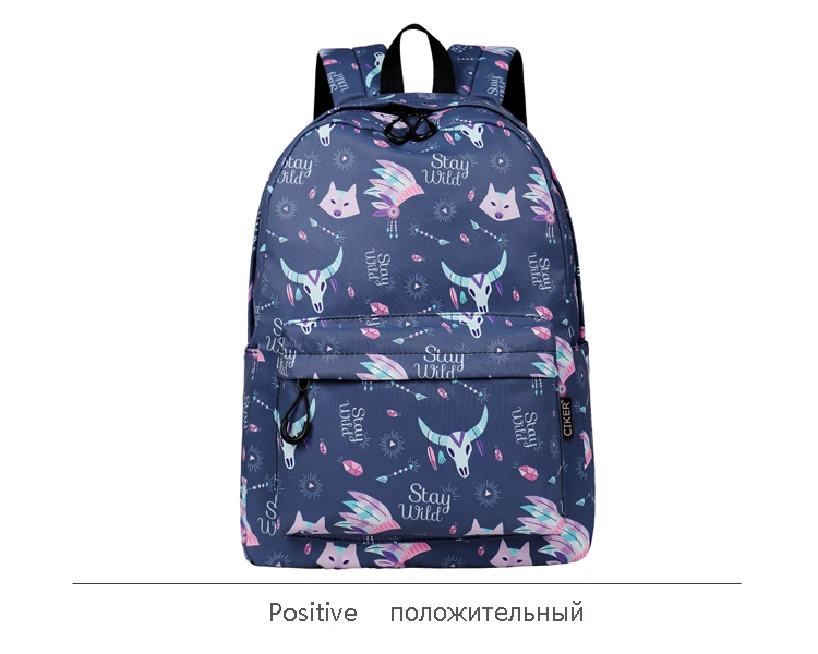 WINNER Letter Printing Bagpack Cute Fox Student School Backpack Water Repellent For Teenagers Sac A Dos Femme Travel Backpack (14)