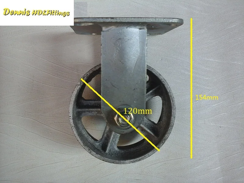 Premintehdw 5 &quotлитое железное колесико жесткий фиксированный ролик|fixed castor|cast iron