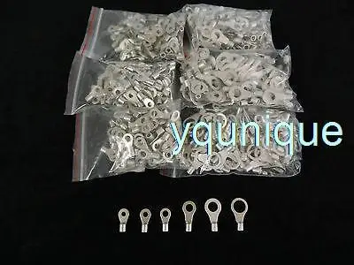 

Free Shipping 600 PK 14-16 GAUGE UNINSULATED RING CONNECTORS Each for 100pcs #6 #8 #10 1/4 5/16 3/8