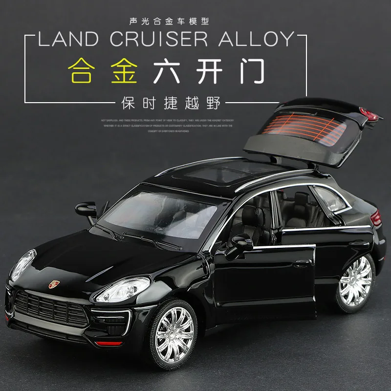 

1: 32 simulation Cayenne SUV children's toys die-cast metal alloy car model ornaments sound and light back force