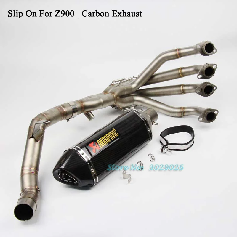 New Slip On Full Complete System with Exhaust For Kawasaki Z900 2017