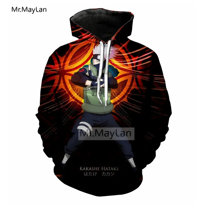 Harjuku Anime Naruto 3D Print Jacket Men/women Hip Hop Streetwear Hoodies Boys Modis Tracksuits Personality Outfits Clothes 5XL