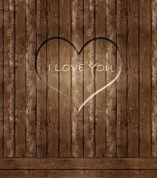 

Natural Wooden Love Heart backdrops Vinyl cloth High quality Computer printed wedding photo studio background