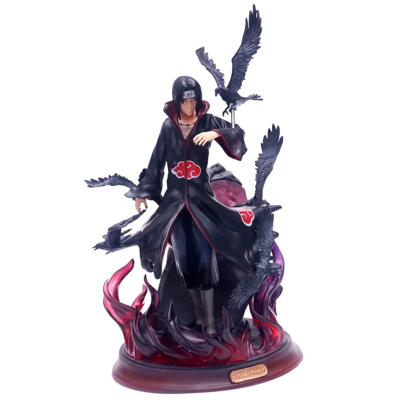 

Anime Naruto Shippuden Itachi PVC Action Figure GK Uchiha Itachi With Crow Collectible Model Toy 28cm