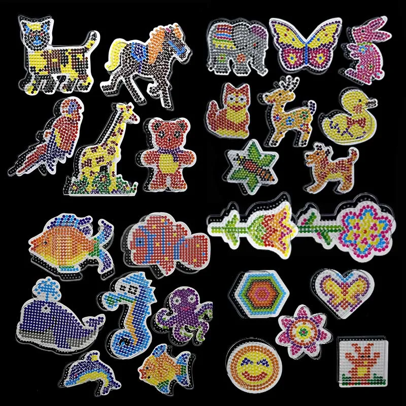 

2018 Puzzle Pegboards Patterns Templates & Ironing Paper & White Plastic Tweezers for 5mm Hama Beads 3D Puzzle Toys for Children