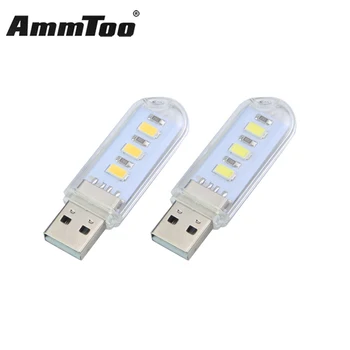 

Mini 3Led Led Light 5730SMD USB Lamp Book Lights Reading Bulb For PC Laptop Computer Power Bank ,Extension Cable Sold Separately