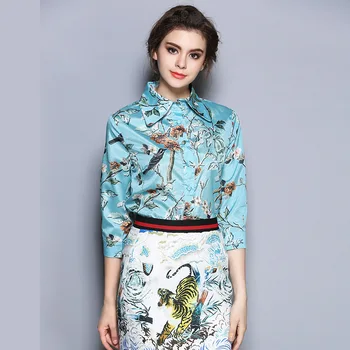 

Women Ladies blouses floral shirt Temperament Slim Shirs blusas vetement femme women clothes Top chemise femme camicia donna