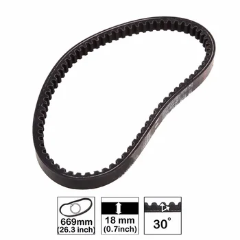 

Reinforced Drive Belt 669 18 30 Scooter Moped 50cc For GY6 4 Stroke Engines Fit Most 50cc Rubber Transmission Belts Drive Pulley