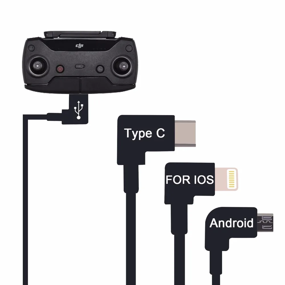 Кабель для передачи данных DJI Spark MAVIC Pro адаптер Micro USB освещения/type C/Micro iPhone iPad