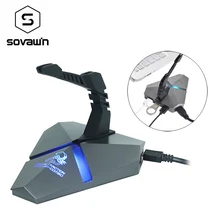 High Speed Multi Aluminium Breathe LED USB 2.0 HUB Splitter 3 Port / Micro SD Card Reader / Charger / Mouse Cable Organizer