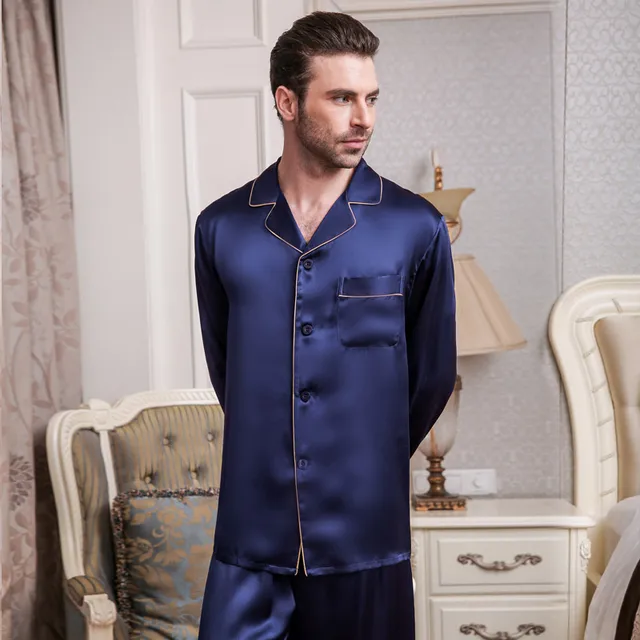Silk pajamas male Clearance