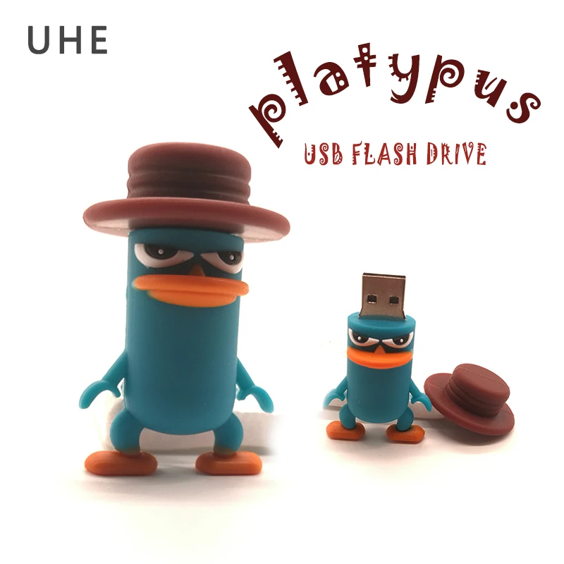 Pendrive usb flash drive 64gb 32gb 16gb 8gb 4gb funny cute perry the platypus shape pen drive memory stick cartoon cle usb2.0 Pendrive usb flash drive 64gb 32gb 16gb 8gb 4gb funny cute perry the platypus shape pen drive memory stick cartoon cle usb2.0